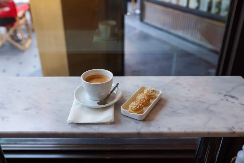 A few of the petite versions of the namesake dessert paired with an espresso is the best way to wile away an hour downtown.