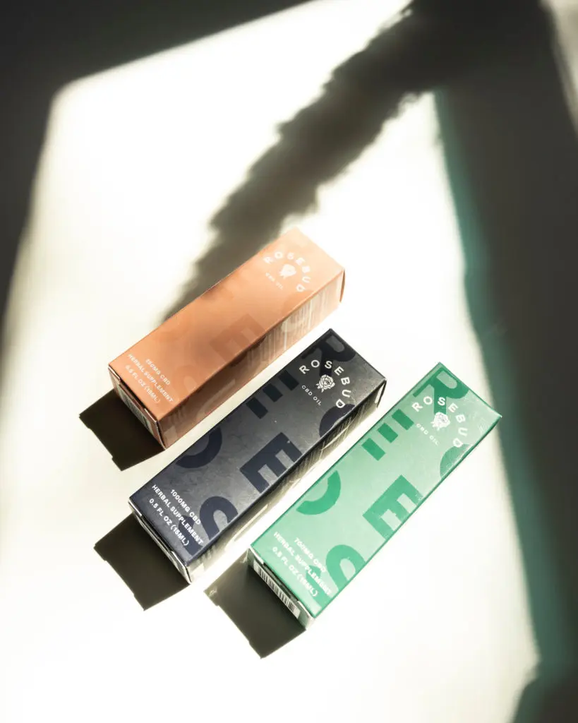 Herbal supplements from Rosebud, a female-founded CBD brand. 