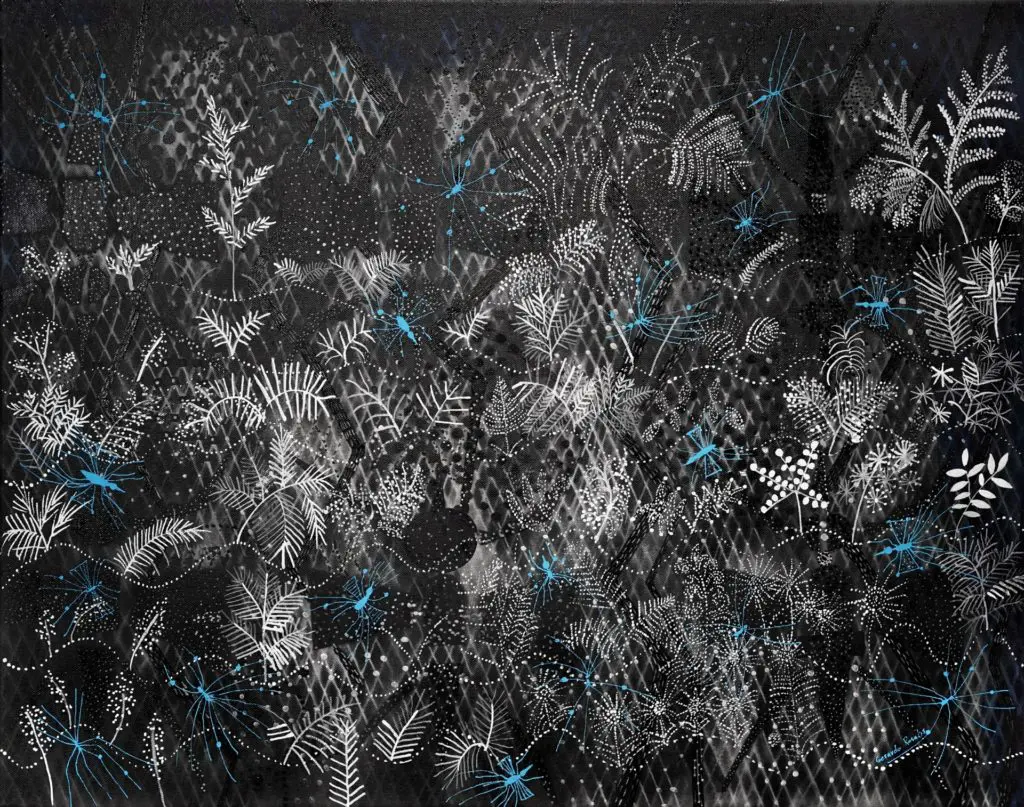 Gerardo Rosales "Firefly II," 2019, at Bill Arning