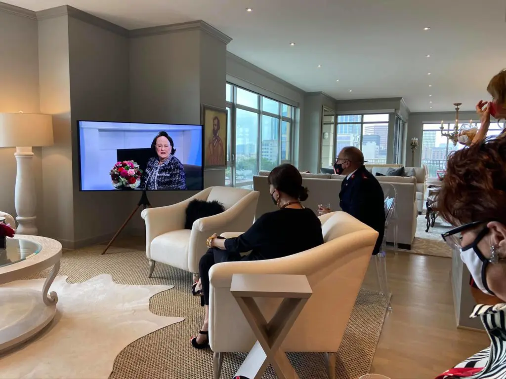 Salvation Army Major Zach Bell watches the 'Reflections on Style' program, the virtual event was a first. (Courtesy photo) 