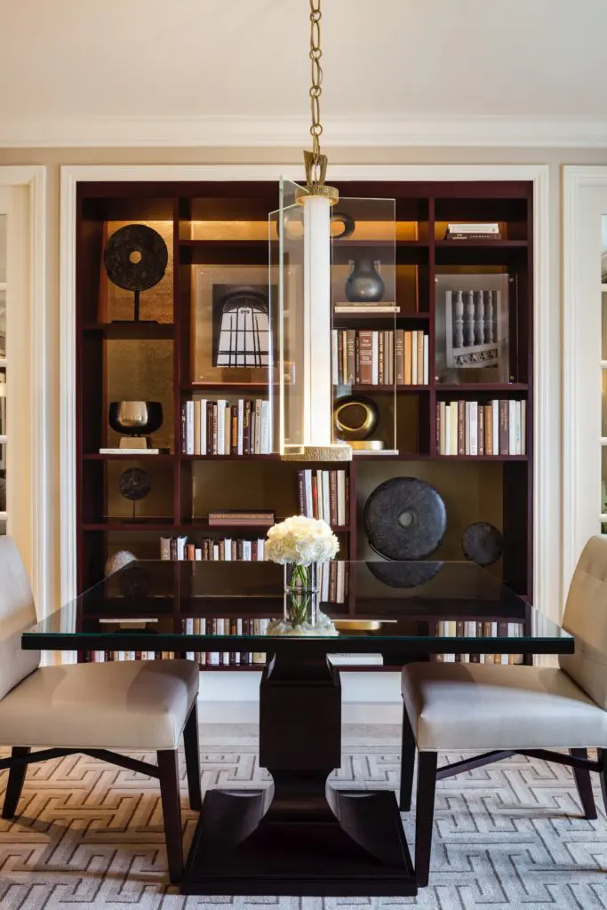 Dining room in the Turtle Creek Suite. 