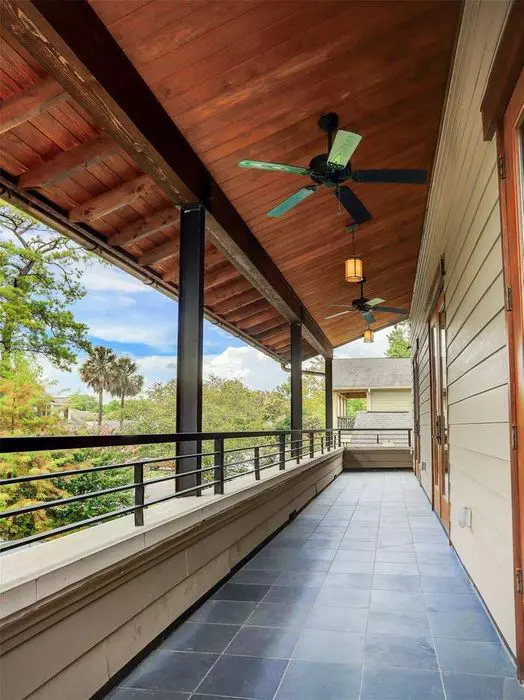 The 37.5-foot-long balcony provides an extra 200 square feet. 