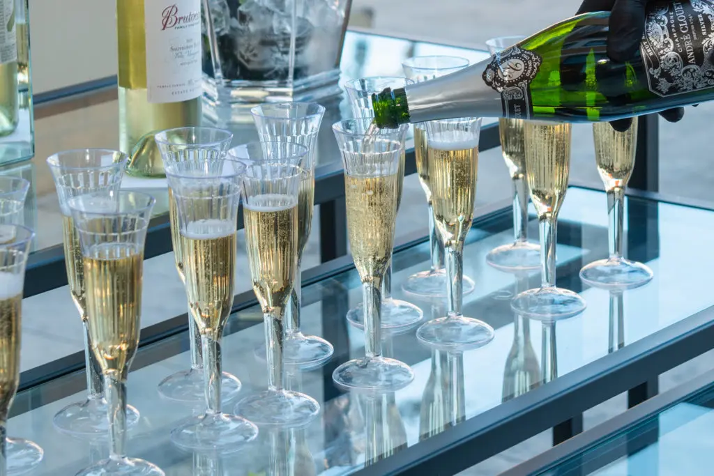 Champagne on Tootsies' terrace (Photo by Jacob Power)