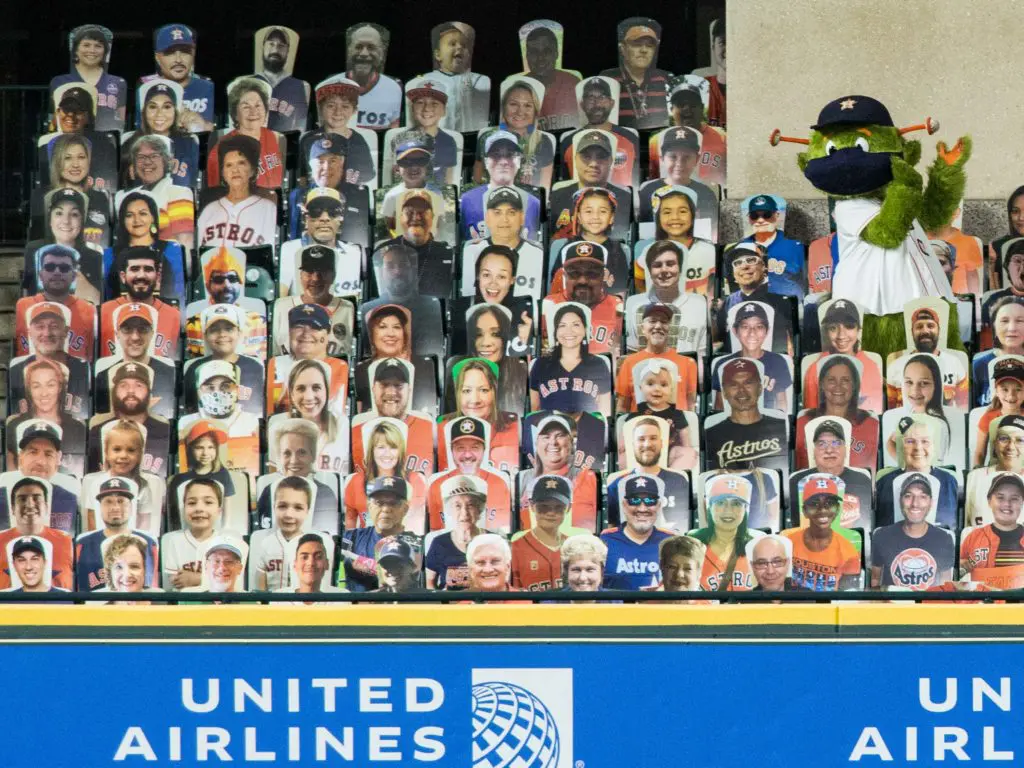 The cutouts just don't cut it in place of real Astros fans. (Photo by F. Carter Smith)