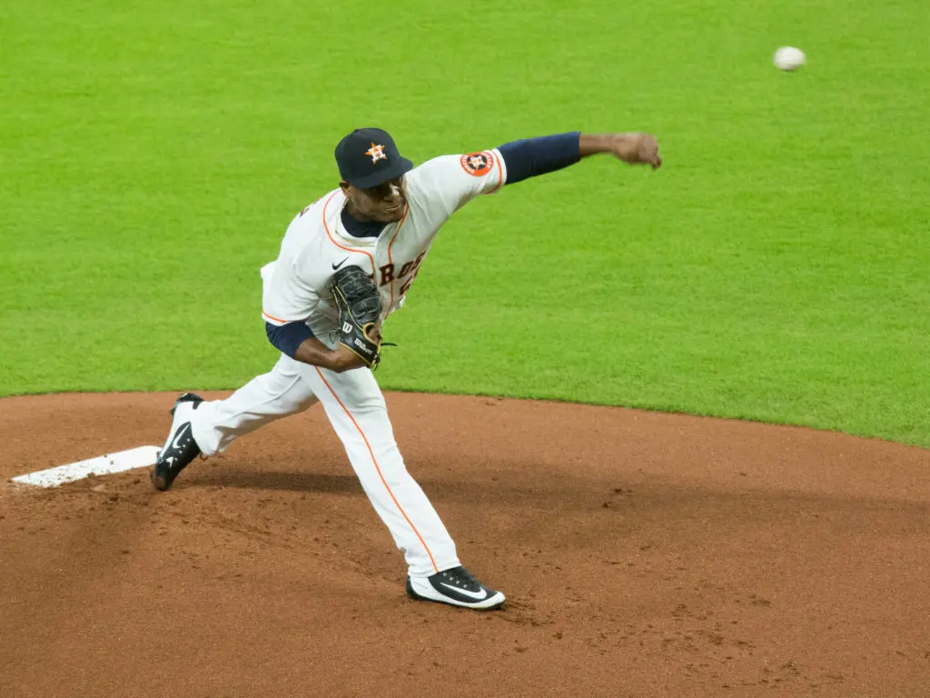 Framber Valdez could be a key in the playoffs for Houston. (Photo by F. Carter Smith)