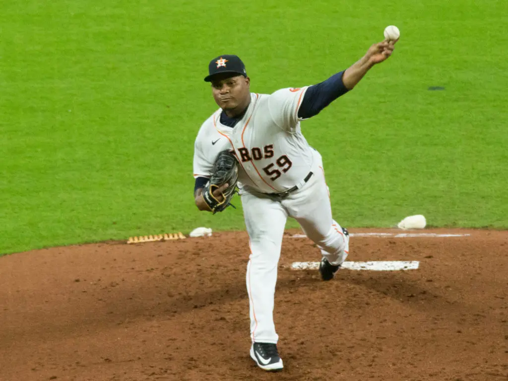 Framber Valdez brings the heat for the Houston Astros. (Photo by F. Carter Smith)