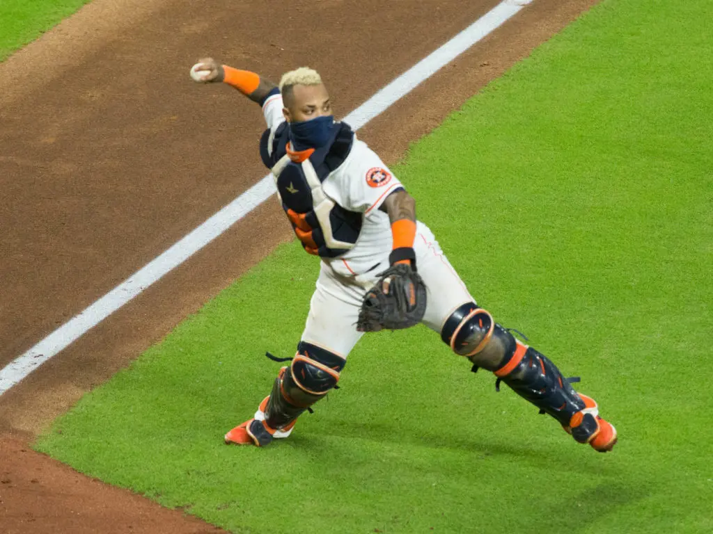 Catcher Martin Maldonado has been an impact player for the Astros. (Photo by F. Carter Smith)
