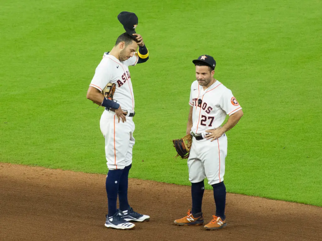 Carlos Correa, Jose Altuve have had some puzzling nights at the ballpark this season. (Photo by F. Carter Smith)