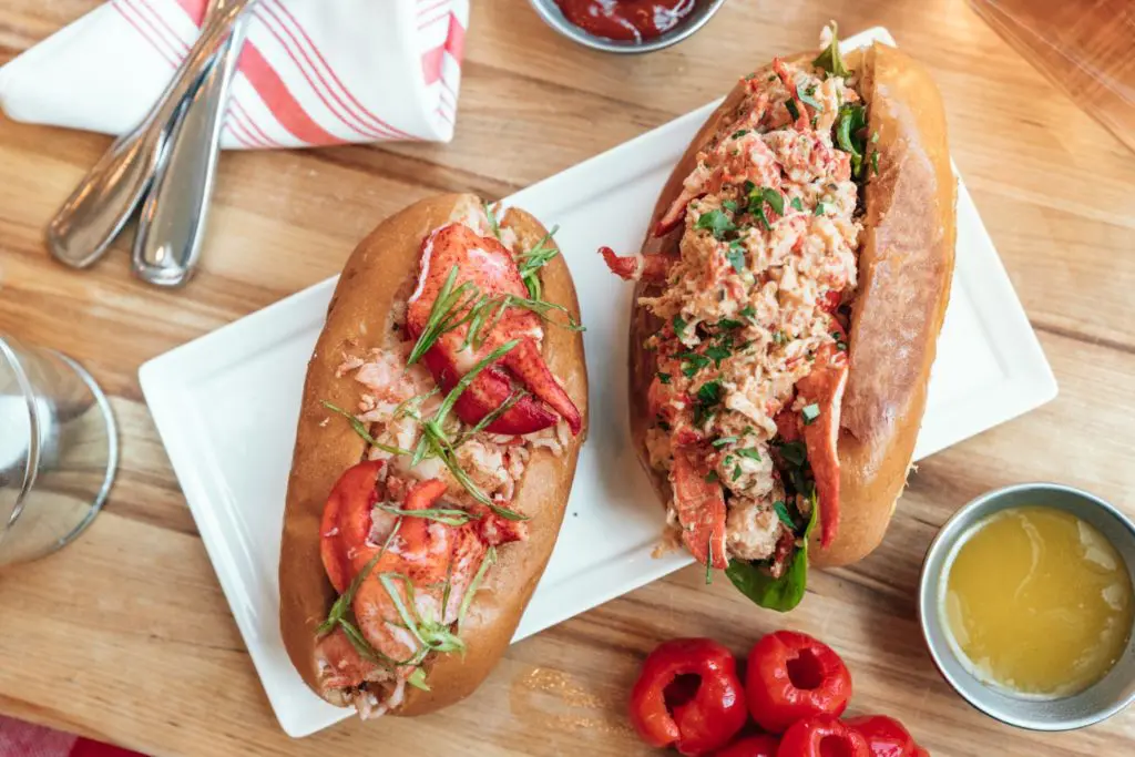 East Hampton Sandwich Company's Connecticut lobster roll and spicy lobster roll