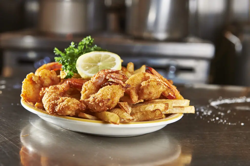 Friend shrimp at Cleburne Cafeteria