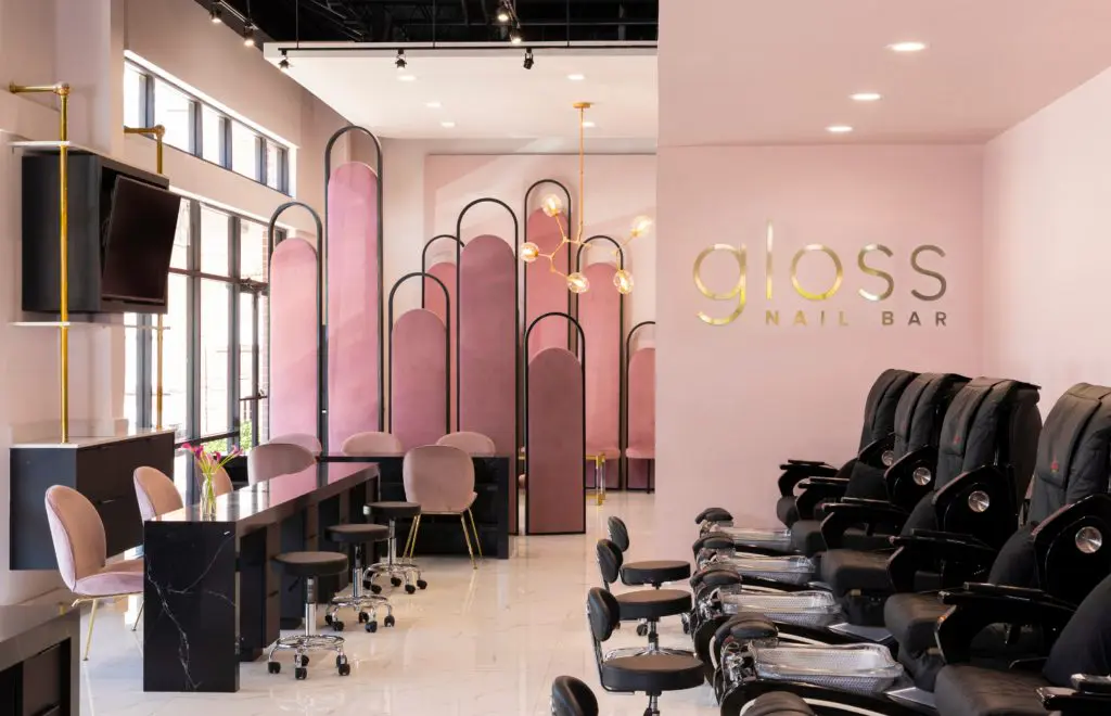 The nail salon before customers began arriving