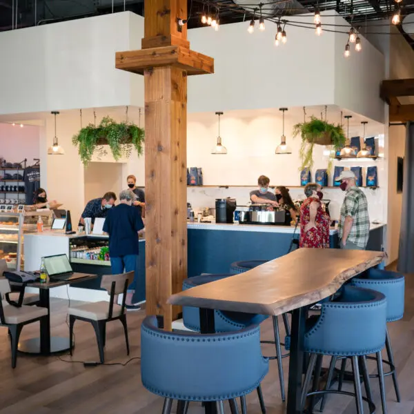 The fresh interior at Grounds & Gold Co. Photo by Lacy Lane.
