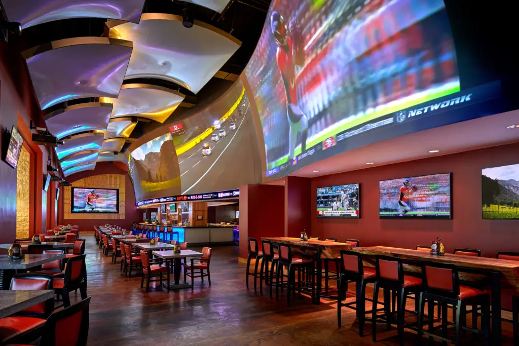 Sports bar High Velocity is open every night for more casual fare and offers sports on the big screens.