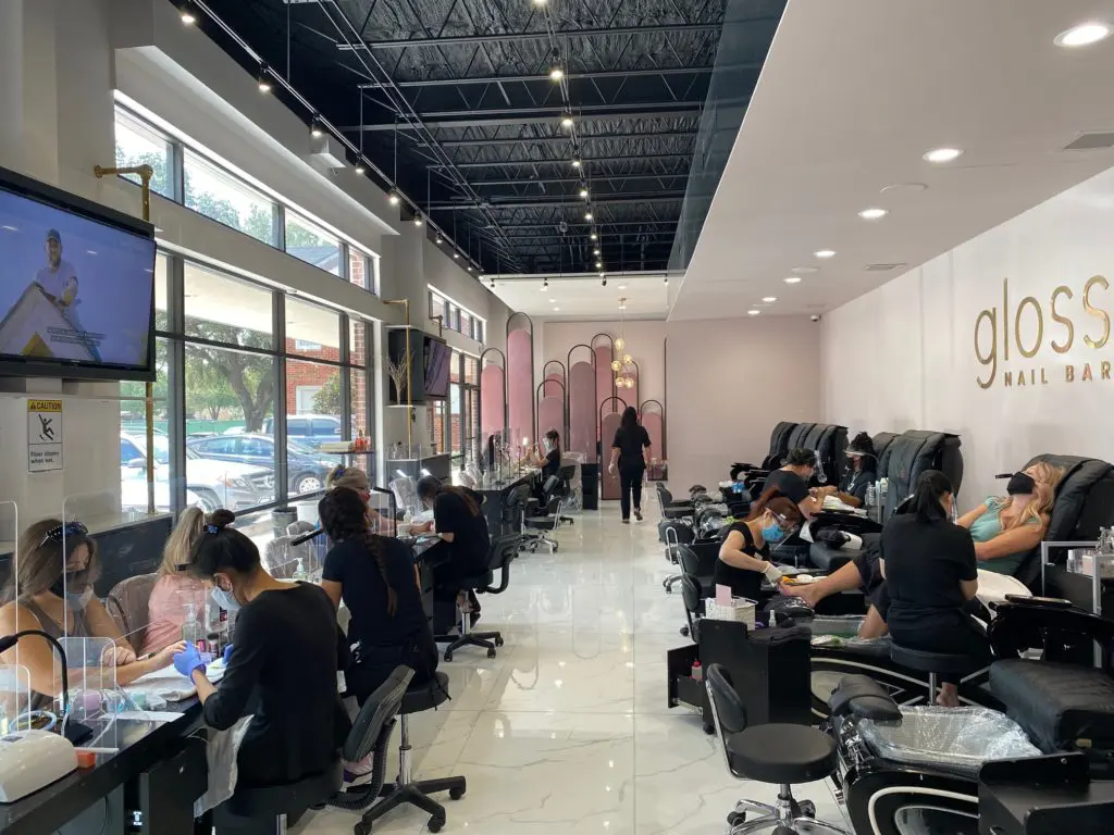 Social distancing is in order at Gloss Nail Bar