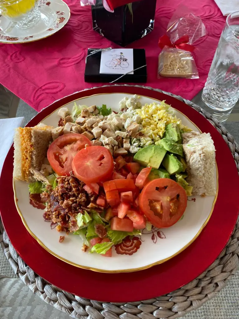 River Oaks Country Club Cobb Salad served to participants in the Salvation Army Women's Auxiliary 'Reflections on Style' virtual fundraiser. (Photo by Shelby Hodge)