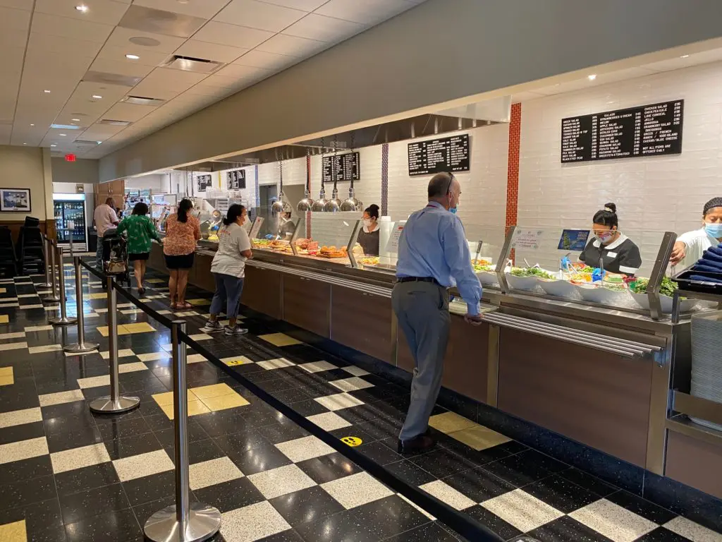 Cleburne Cafeteria's spaced food line is one of its coronavirus era changes.