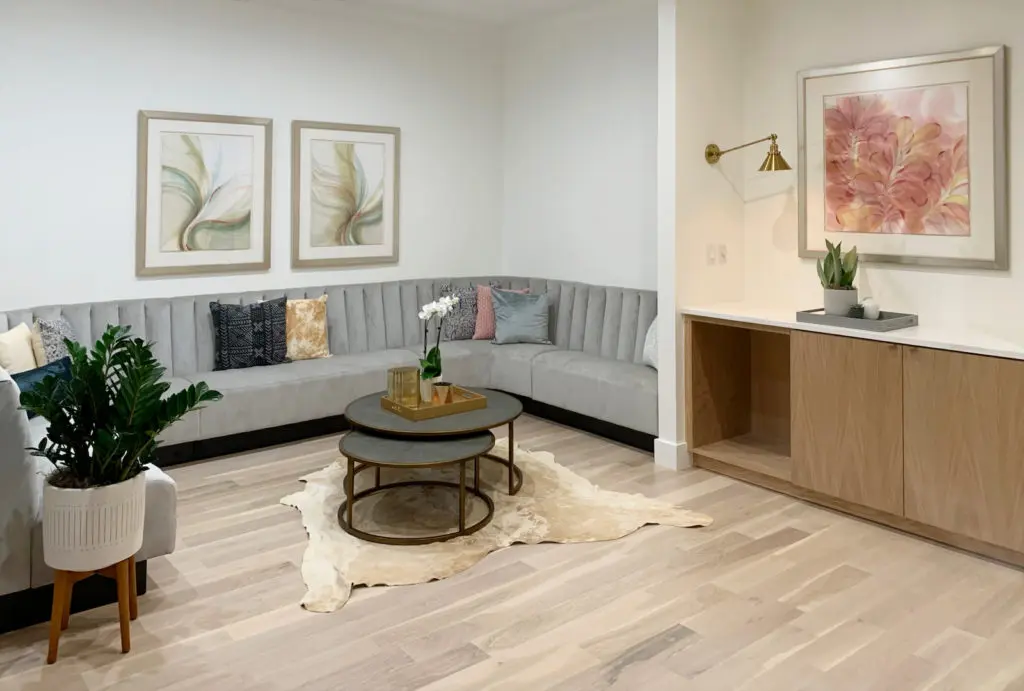 An expanded relaxation room. 