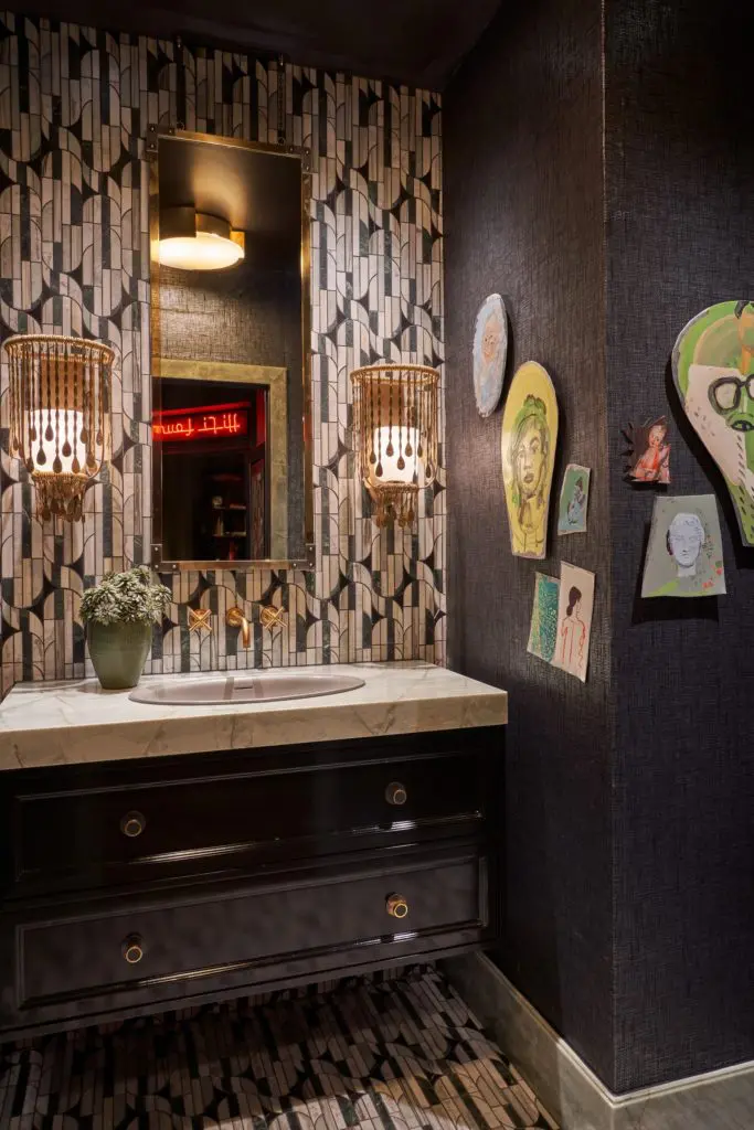 Upstairs hall bathroom designed by Studio Thomas James Inc.
 (Photo by Stephen Karlisch)
