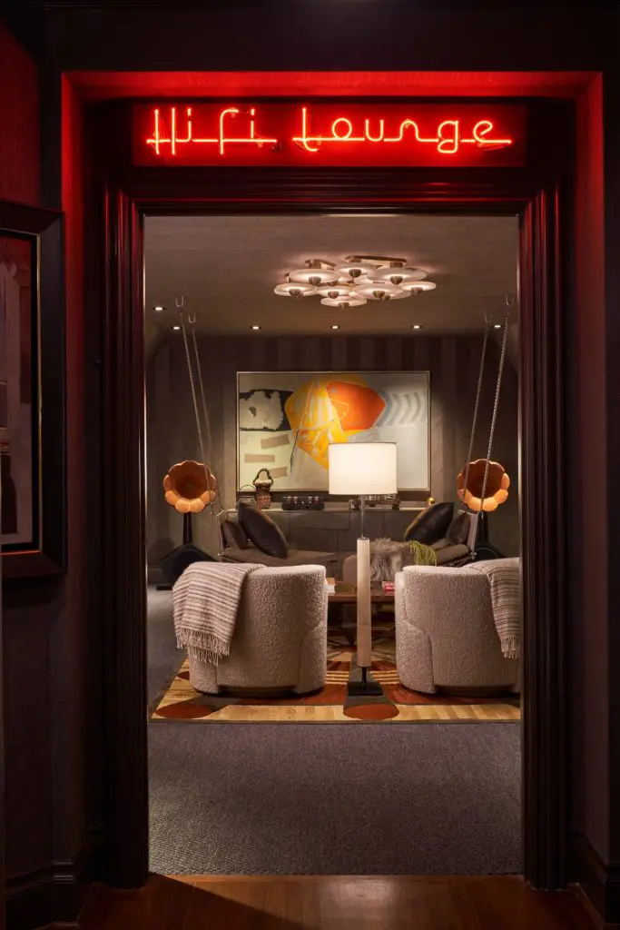 Hi-Fi Lounge designed by Cravotta Interiors. (Photo by Stephen Karlisch)
