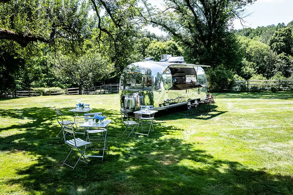 New York upscale caterer Yann Nury takes his Airstream food truck on the road, a luxurious twist on the food truck craze. (Photo by Mark Mann)