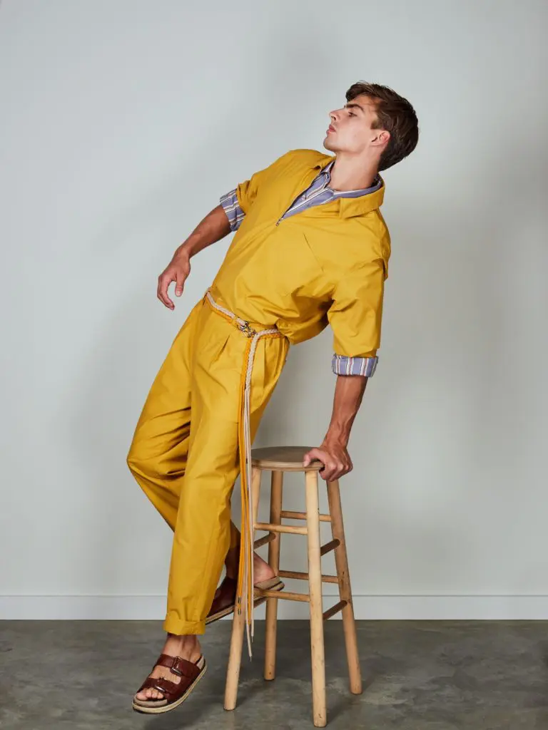 Aknvas gold men's jump suit. (Photo courtesy of Aknvas)