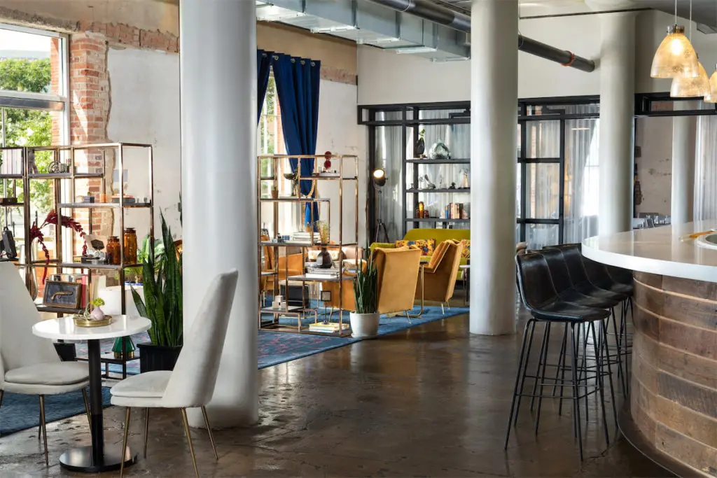 The Canvas Hotel lobby features a revamped entrance and social hub. (Courtesy of CANVAS)