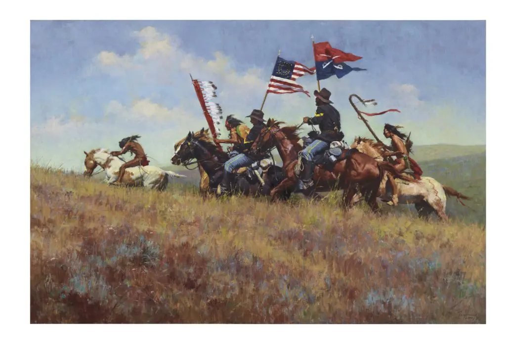 Howard Terpning’s "Flags on the Frontier," 2001