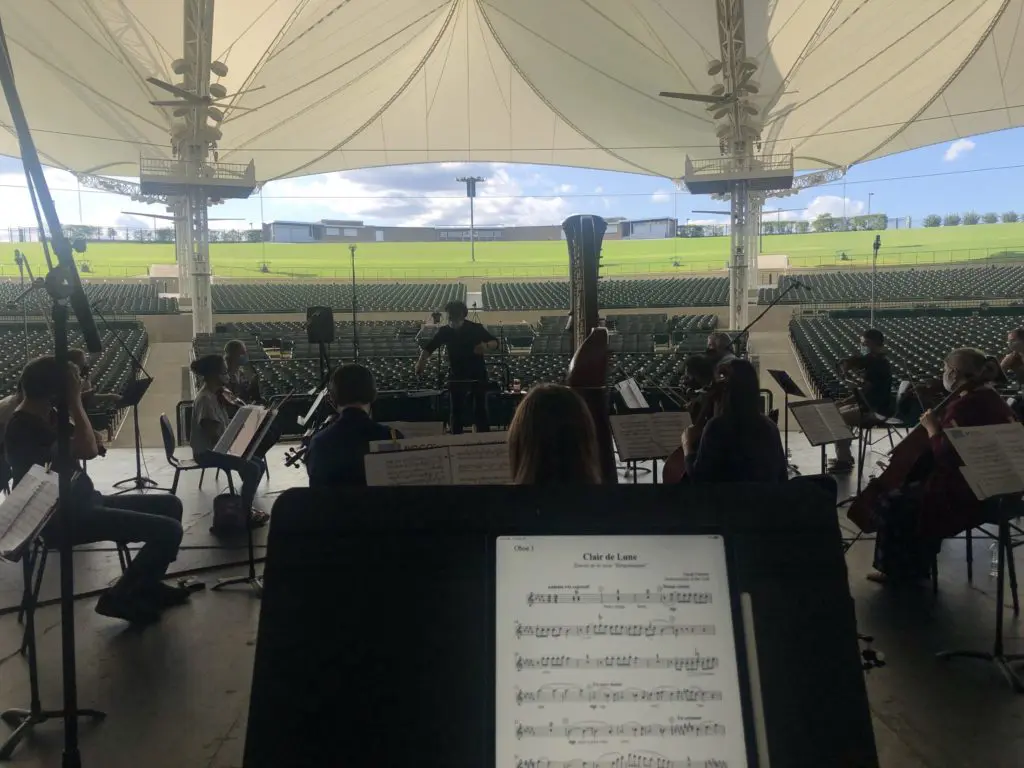 ROCO rehearses at the Cynthia Woods Mitchell Pavilion in The Woodlands