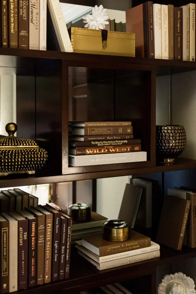 Detail of books and objects.