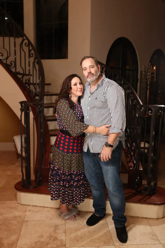 Sandra Smith-Cooper & Matthew Cooper join Houston PetSet's virtual fundraiser from home. (Photo by Quy Tran PhotographyHouston)