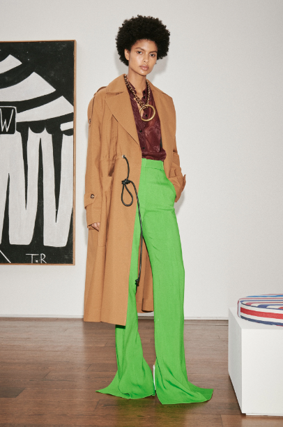 The Victoria Beckham collection has a practical yet stylish vibe, with slouchy trousers, silk blouses and wide-lapeled trench coats. (Photo courtesy of Victoria Beckham)