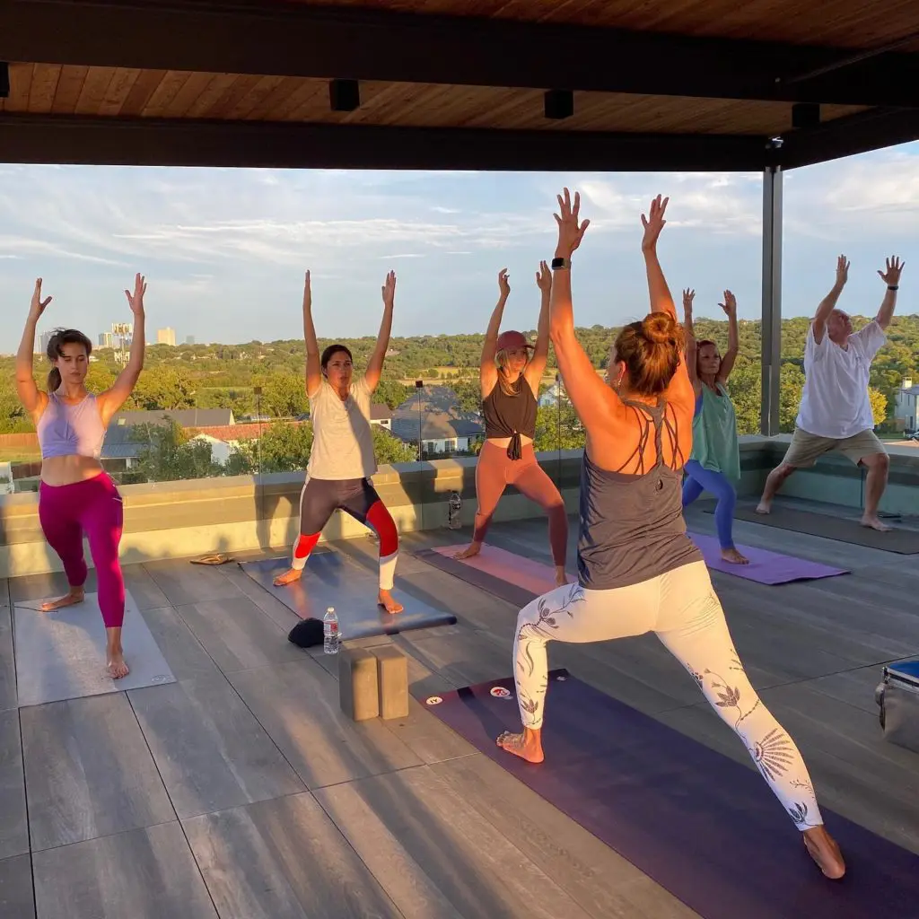 Morning yoga classes.
