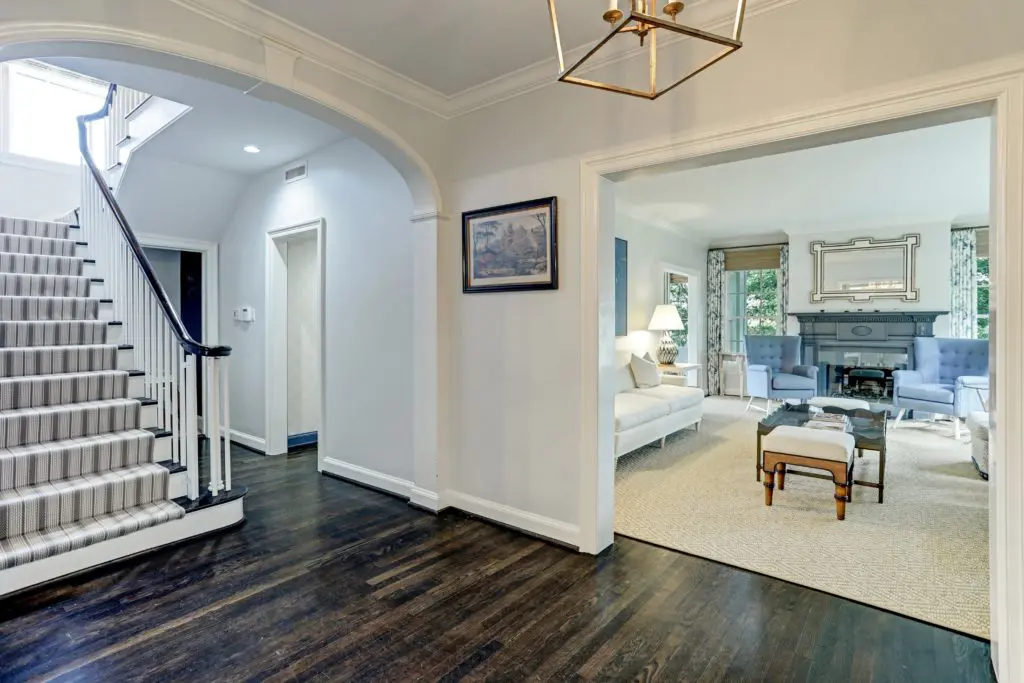 The Colonial Revival home in University Place is listed with Cathy Cagle of Douglas Elliman.  (Photo by TK Images)