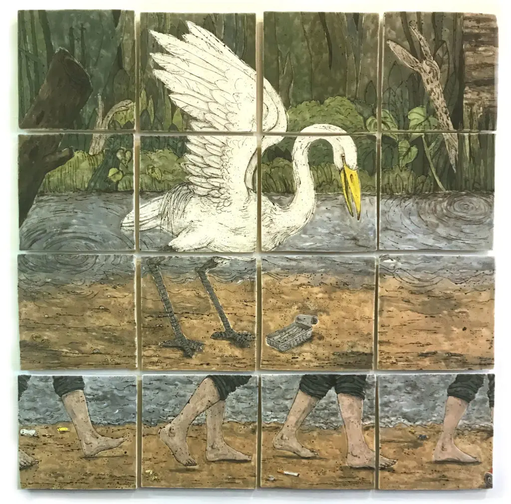Pat Johnson’s "Backwaters," 2020, through Red & White Gallery, Fayetteville
