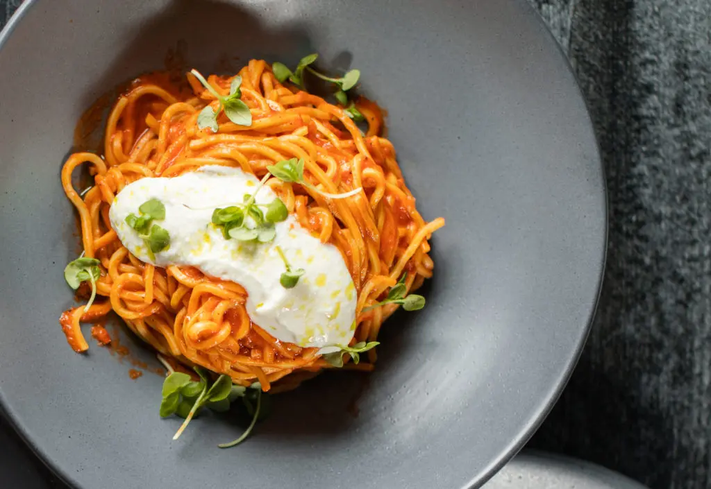 Sloane's Corner is popular for pastas like their Saffron Cappellini.(Photo by Kathy Tran)