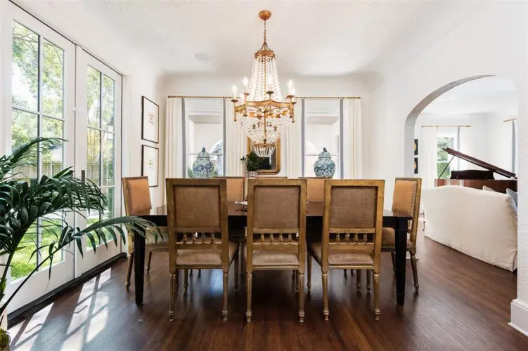 A formal dining room. 