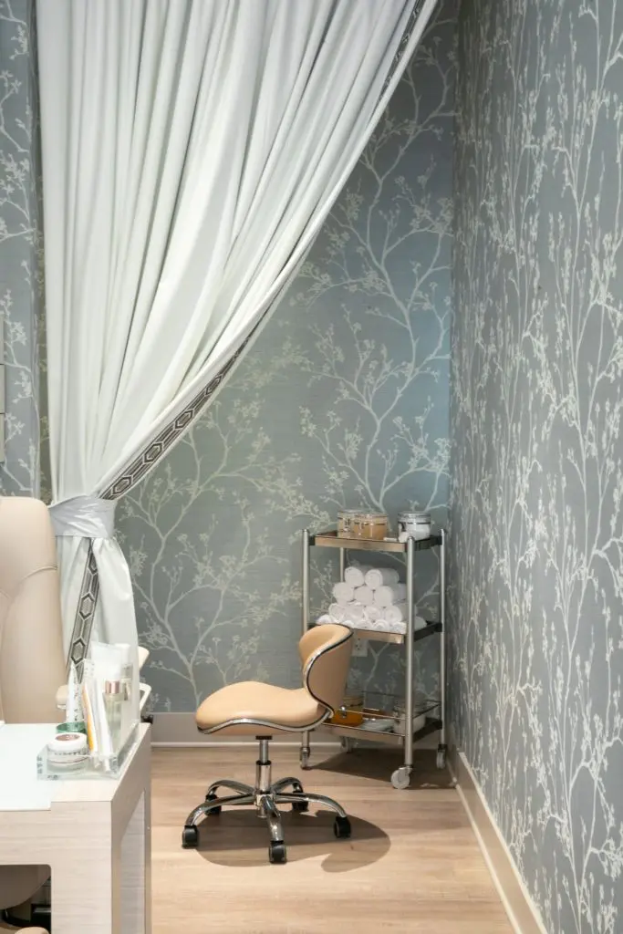 The salon's updated manicure-pedicure station. (Photo by John Cain)