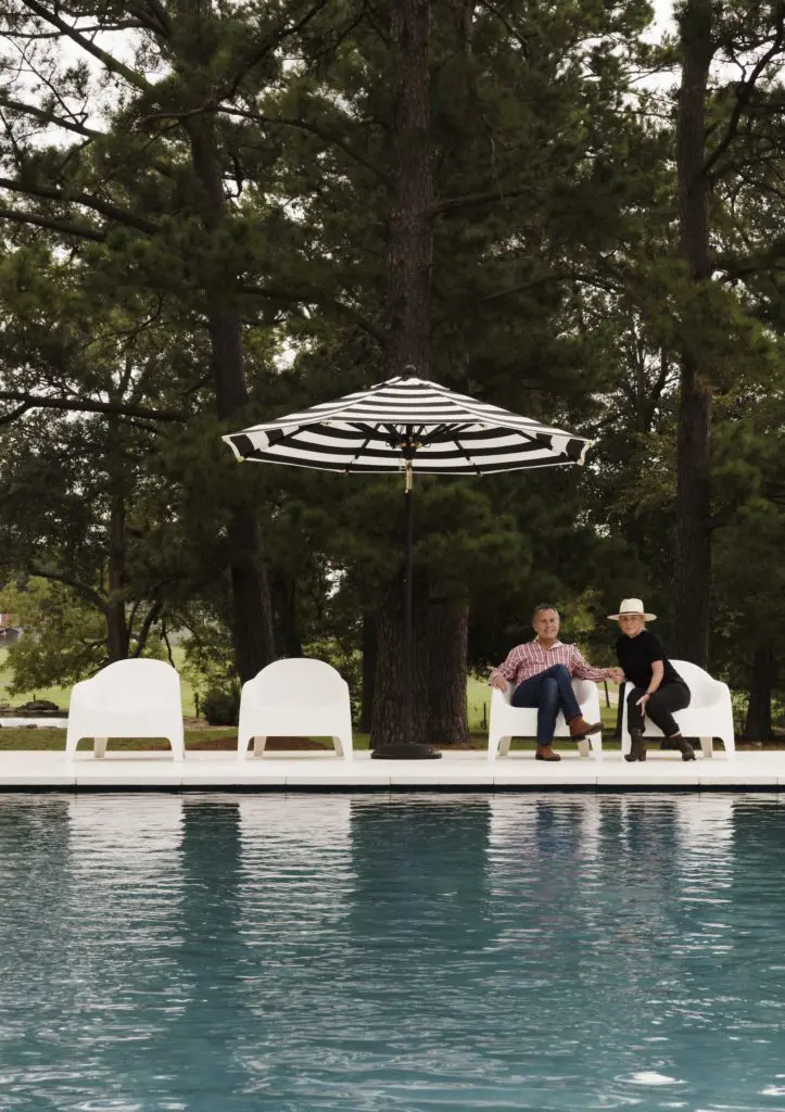 Greg Manteris and Renea Abbott Manteris at their Round Top home. (Photo Jack Thompson)