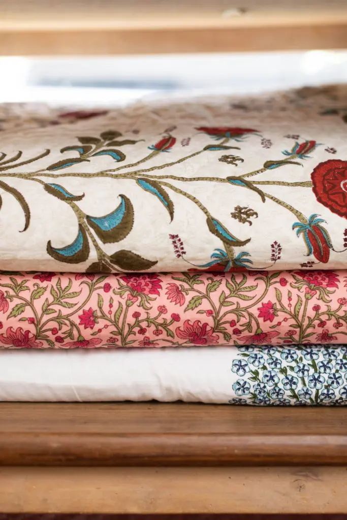 Courtney Barton textiles at Round Top Village. (Photo by Jenny Antill Clifton)
