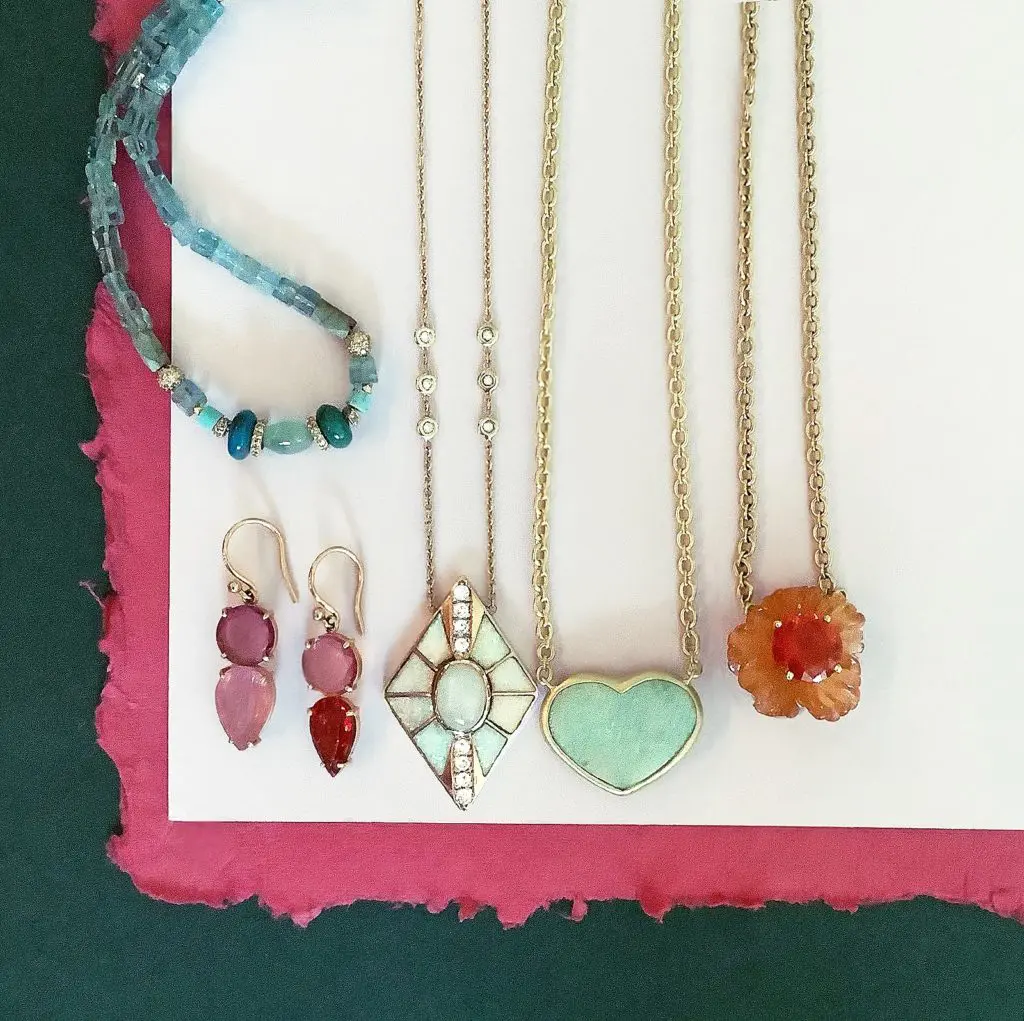 Color is trending in jewelry this fall. 