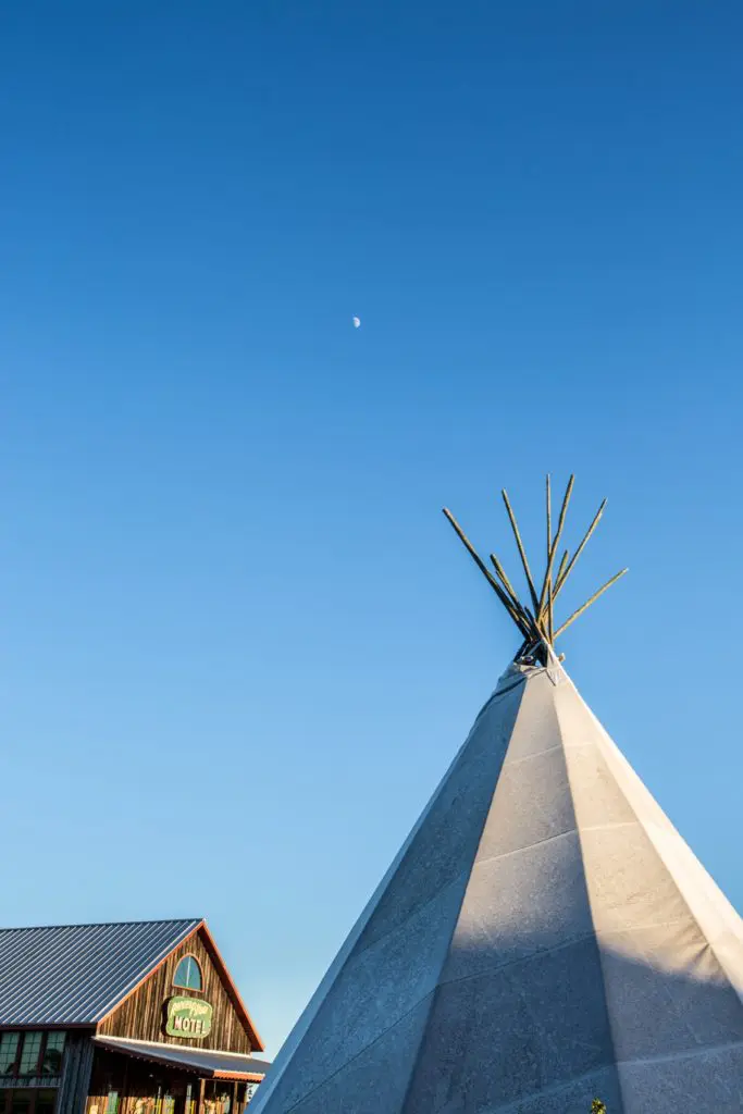 A teepee at Rancho Pillow. 