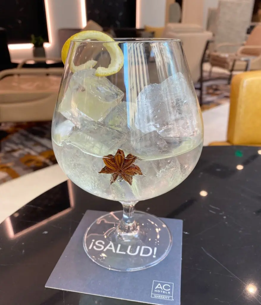 The Signature Gin Tonic at AC Lounge.