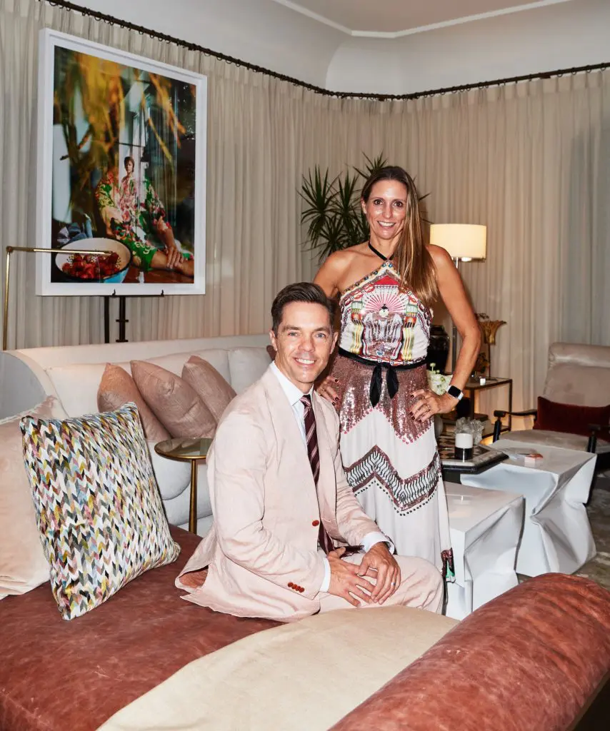 Autumn and Marcus Mohon, Marcus Mohon Interiors, in their Morning Lounge (Photo by Jonathan Zizzo)