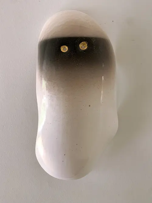 Sharon Engelstein's "Everything Mask," 2018, glazed ceramic