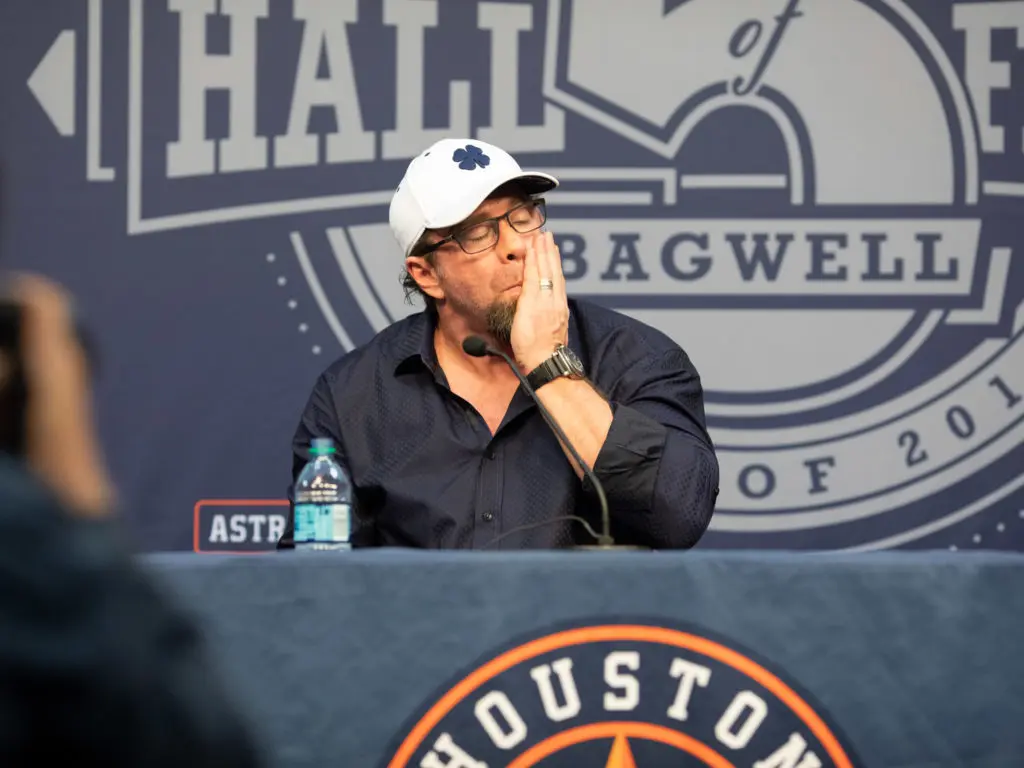 Jeff Bagwell kept any struggles private during his Hall of Fame buildup. (Photo by F. Carter Smith)