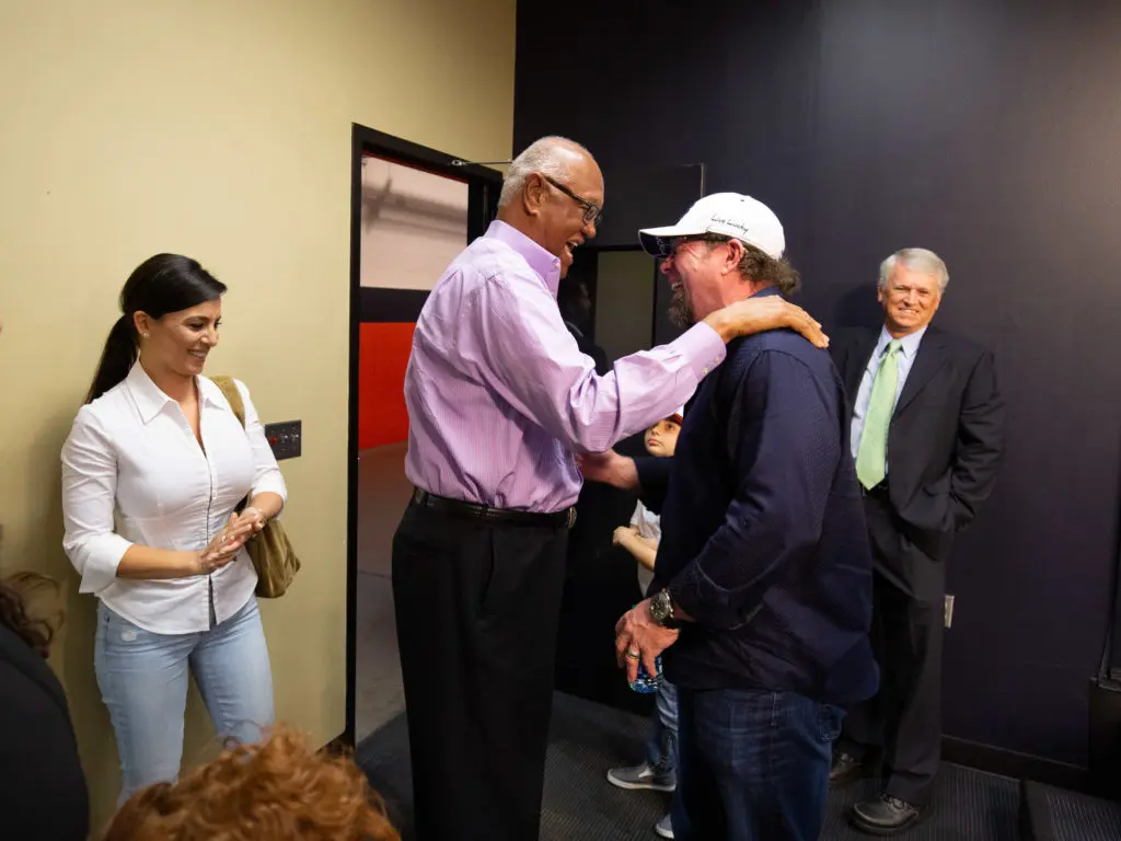 Jeff Bagwell always mixed easily with other Houston Astros greats, appreciating the fraternity. (Photo by F. Carter Smith)