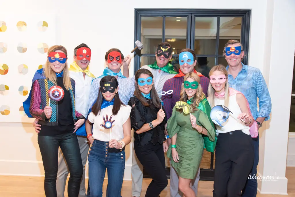 It's a Children's Museum Houston house party: Catherine Murphy, Jay Goossen, Jennifer and Bruce Bilger, Lacey and Matt Goossen, Andrew and Caroline Bean, Megan and Shaw MactIntyre