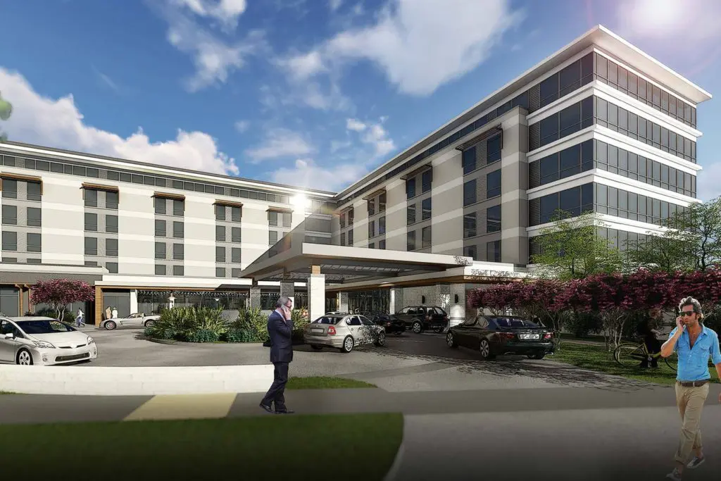 The exterior of Southlake's Delta Hotels opening mid-November. 