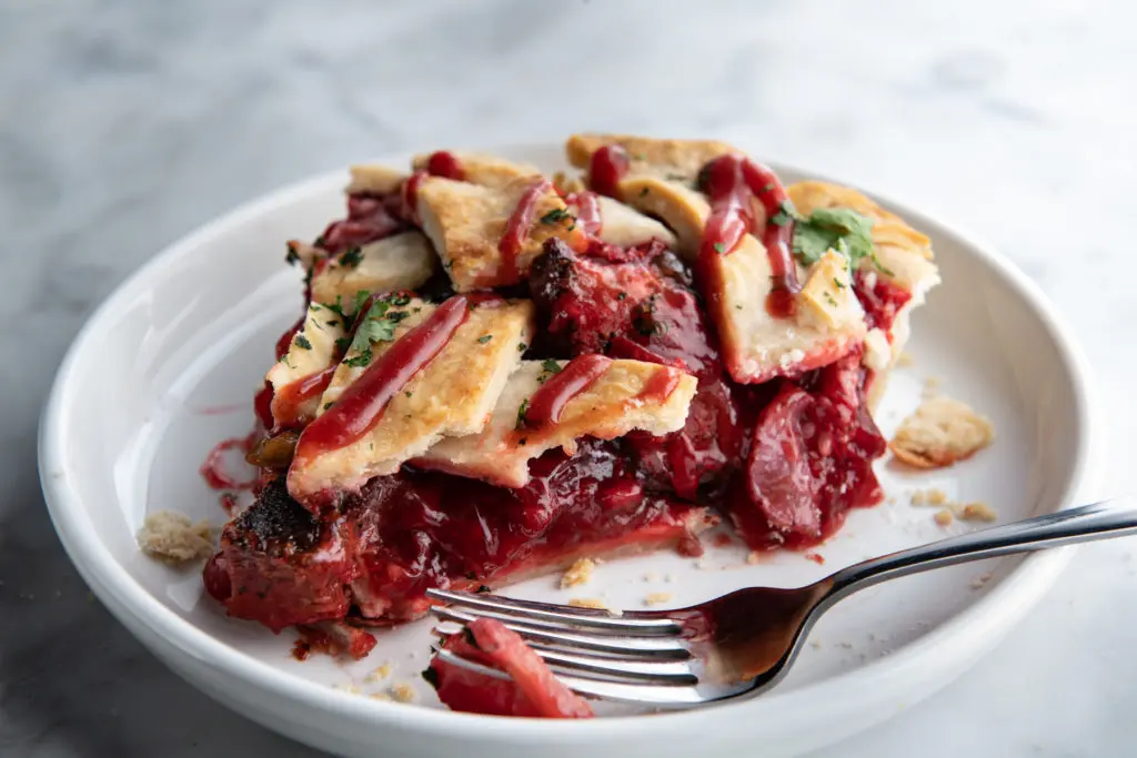 You'll want to bid on this Field of Dreams (Strawberry and Burnt Ends) pie during the Piehole Project. (Photo by Manny Rodriguez)