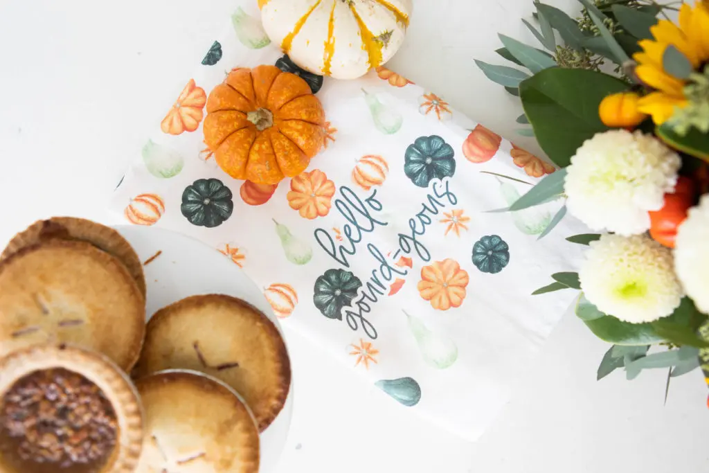 Who doesn’t love a compliment while you’re doing the dishes? Pep & Party Co. sells a fabulous dish towel for the holiday season.